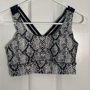 Snake print sports bra
